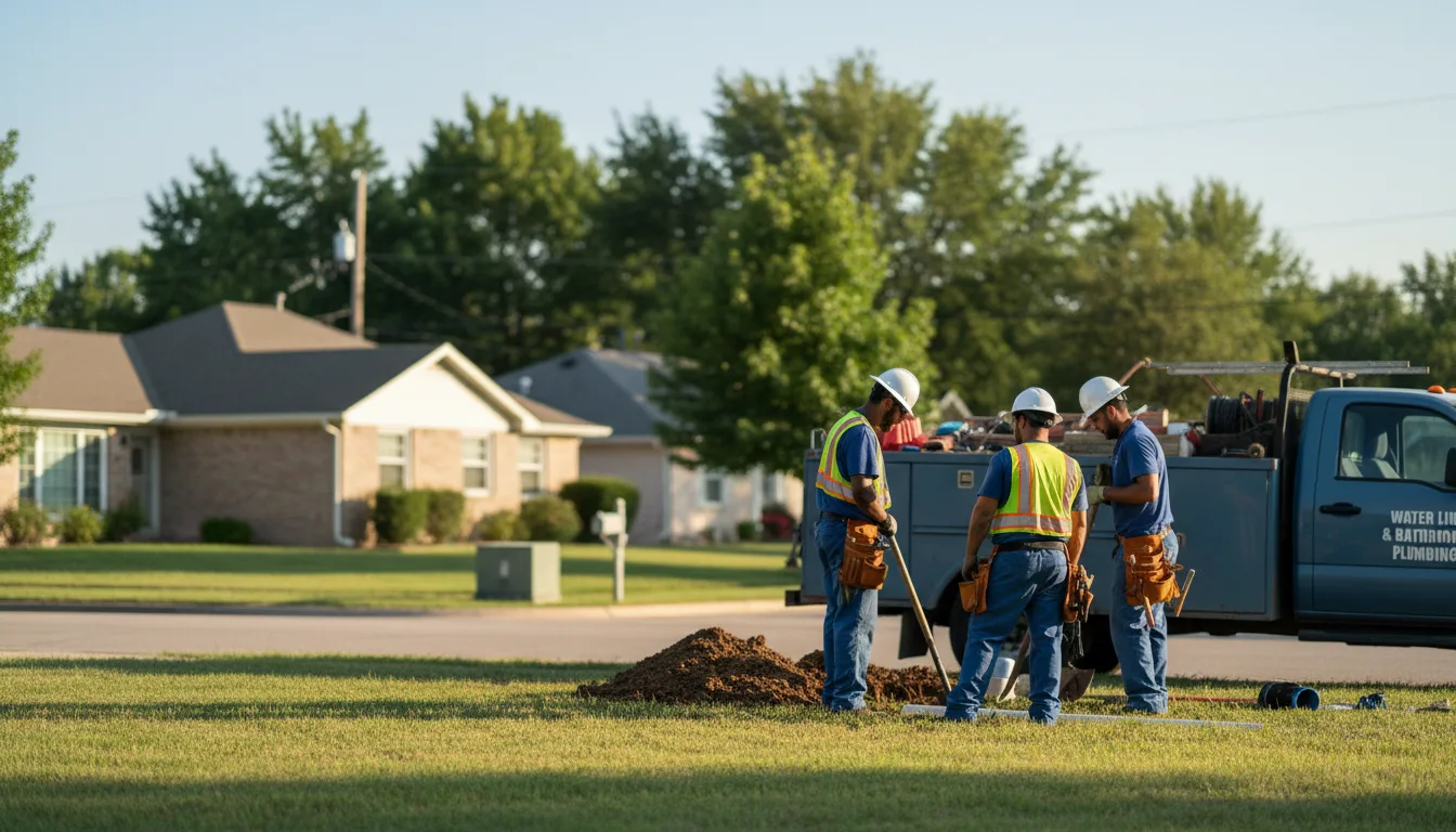 Residential water line and bathroom plumbing service in Boyes, MT